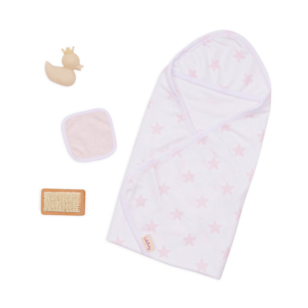LullaBaby Osuška pre bábiku s doplnkami
