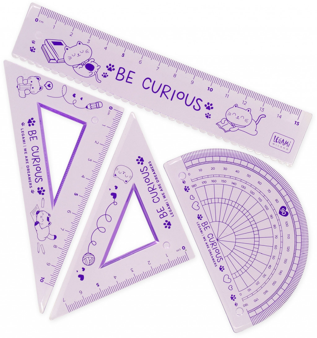 Legami Set pravítok Legami Geometry Set - You Rule! - Kitty