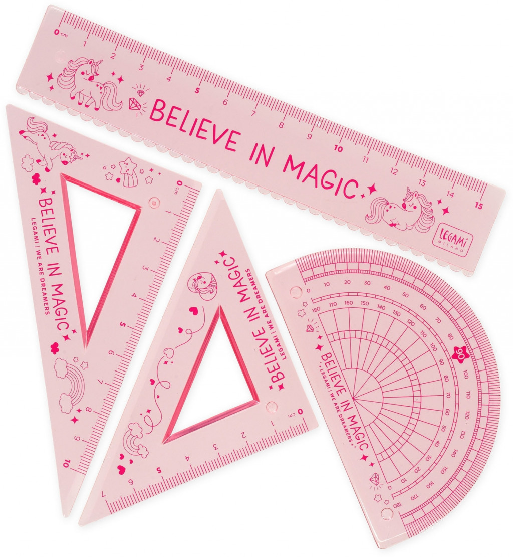 Legami Set pravítok Legami Geometry Set - You Rule! - Unicorn