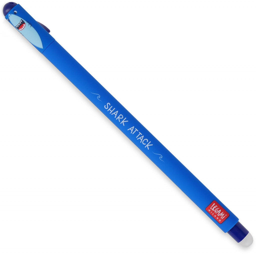 Legami Gumovacie pero Legami Erasable Gel Pen - Erasable Pen - Shark - Blue Ink