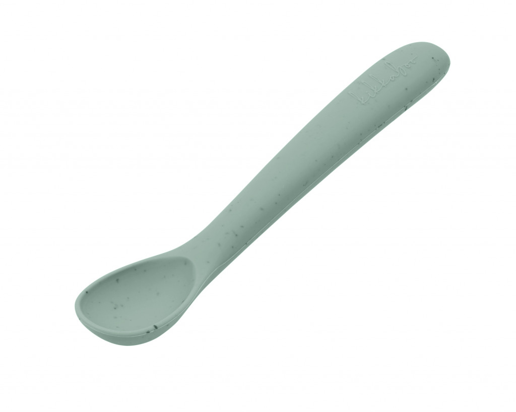 KikkaBoo Lžička Platinum Silicone Sage