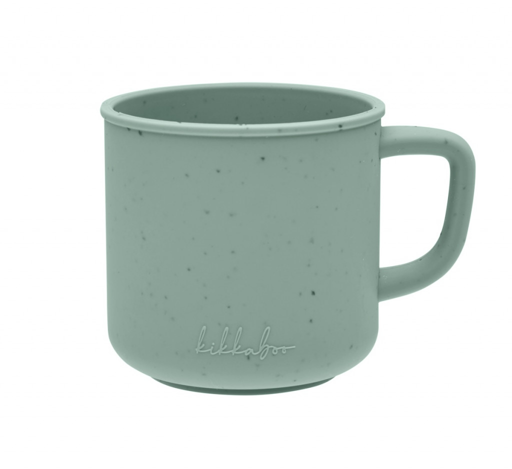 KikkaBoo Hrnek Platinum Silicone Sage