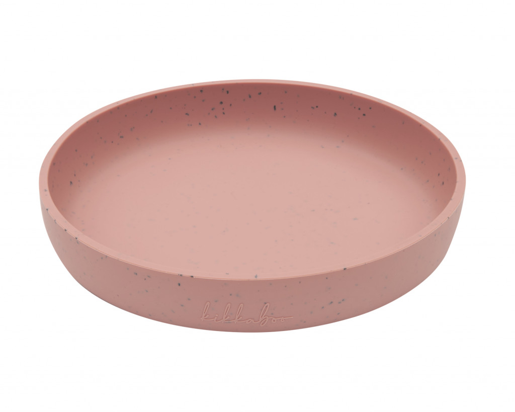 KikkaBoo Talíř Platinum Silicone Blush