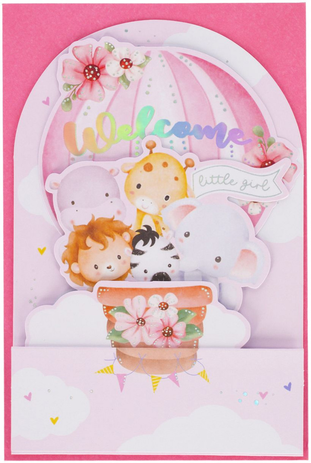 Legami Darčekové prianie Legami Pop-Up Card - Pop-Up Greeting Card - Baby Girl