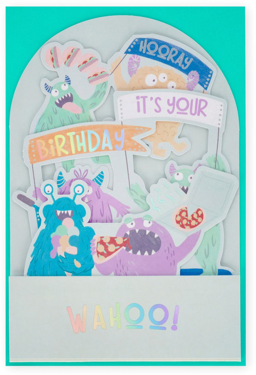 Legami Darčekové prianie Legami Pop-Up Card - Pop-Up Greeting Card - Monster