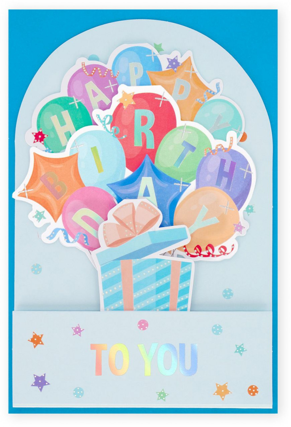Legami Darčekové prianie Legami Pop-Up Card - Pop-Up Greeting Card - Balloons
