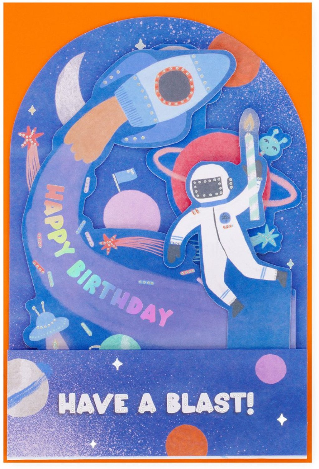 Legami Darčekové prianie Legami Pop-Up Card - Pop-Up Greeting Card - Space