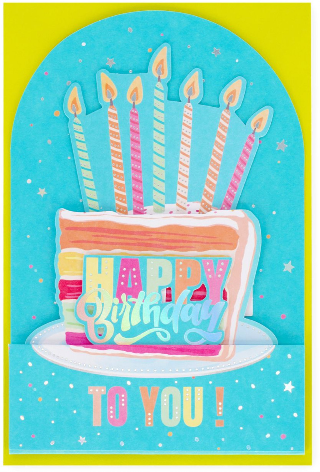 Legami Darčekové prianie Legami Pop-Up Card - Pop-Up Greeting Card - Birthday Cake