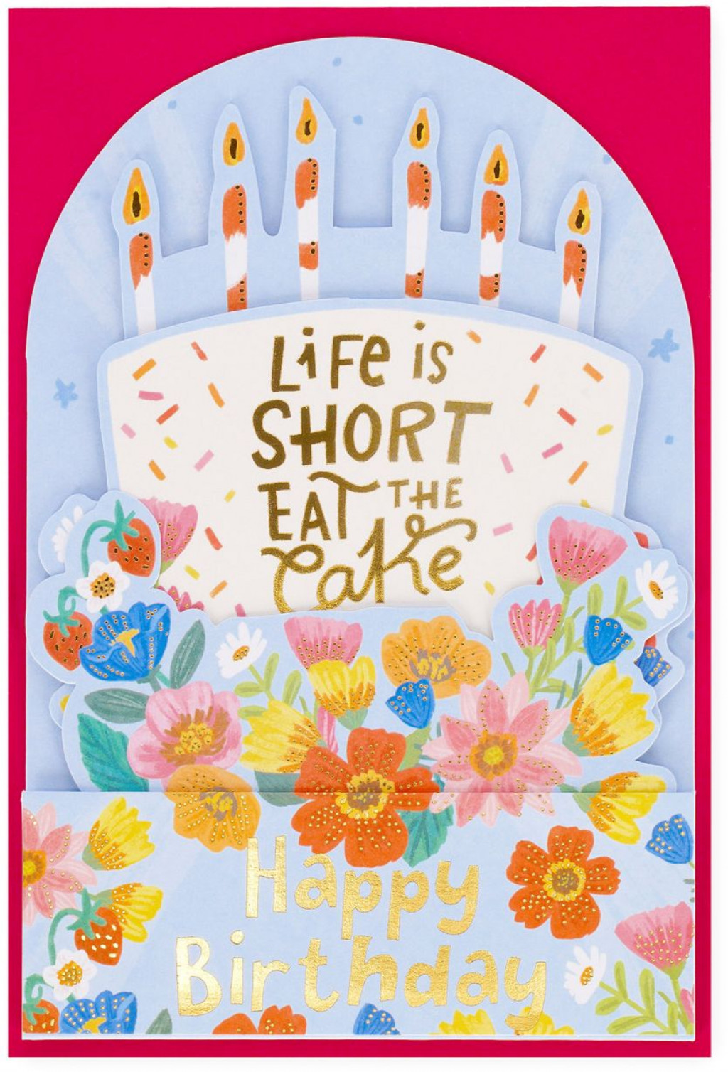 Legami Darčekové prianie Legami Pop-Up Card - Pop-Up Greeting Card - Birthday Cake