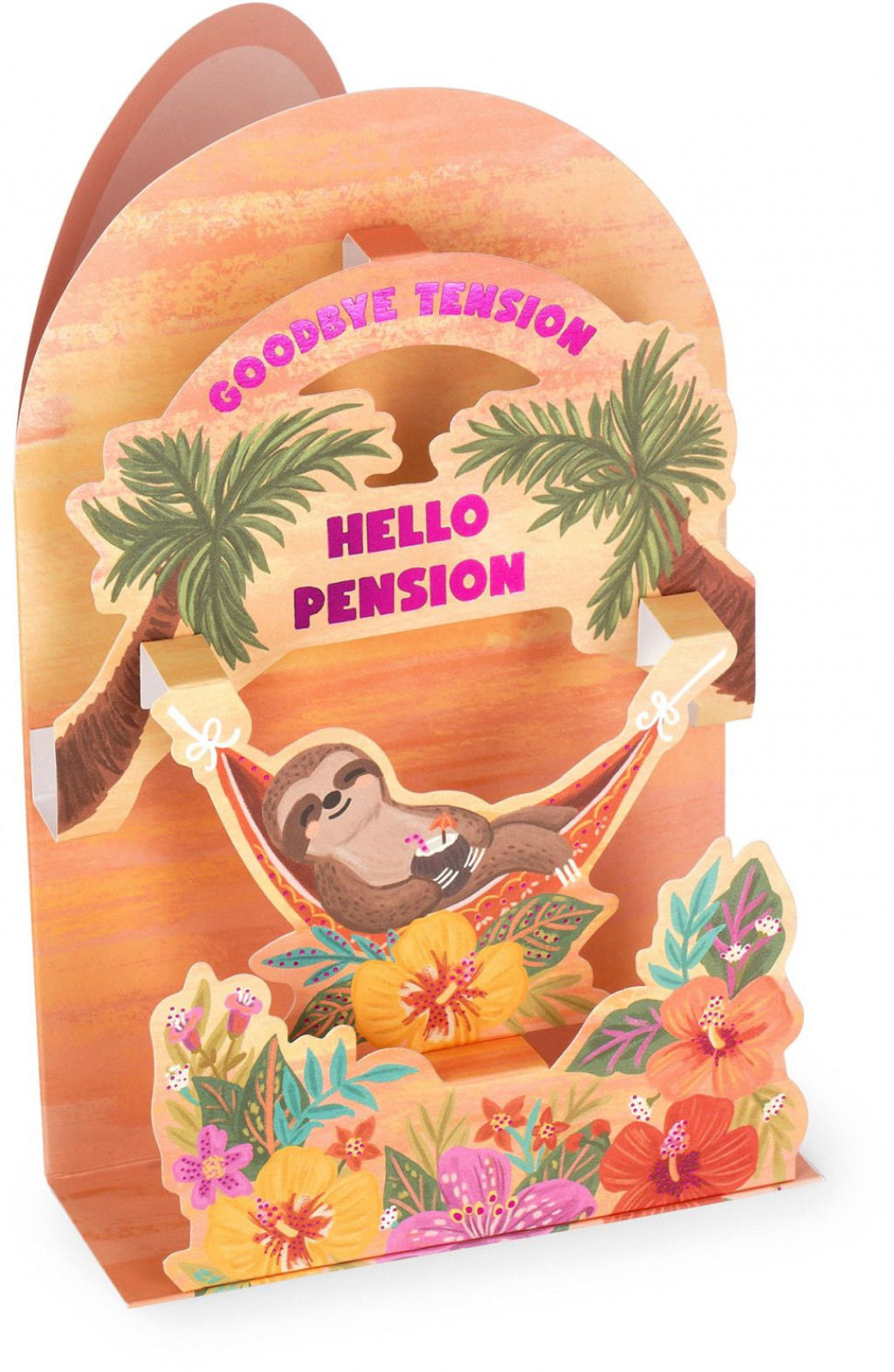 Legami Darčekové prianie Legami Pop-Up Card - Pop-Up Greeting Card - Sloth