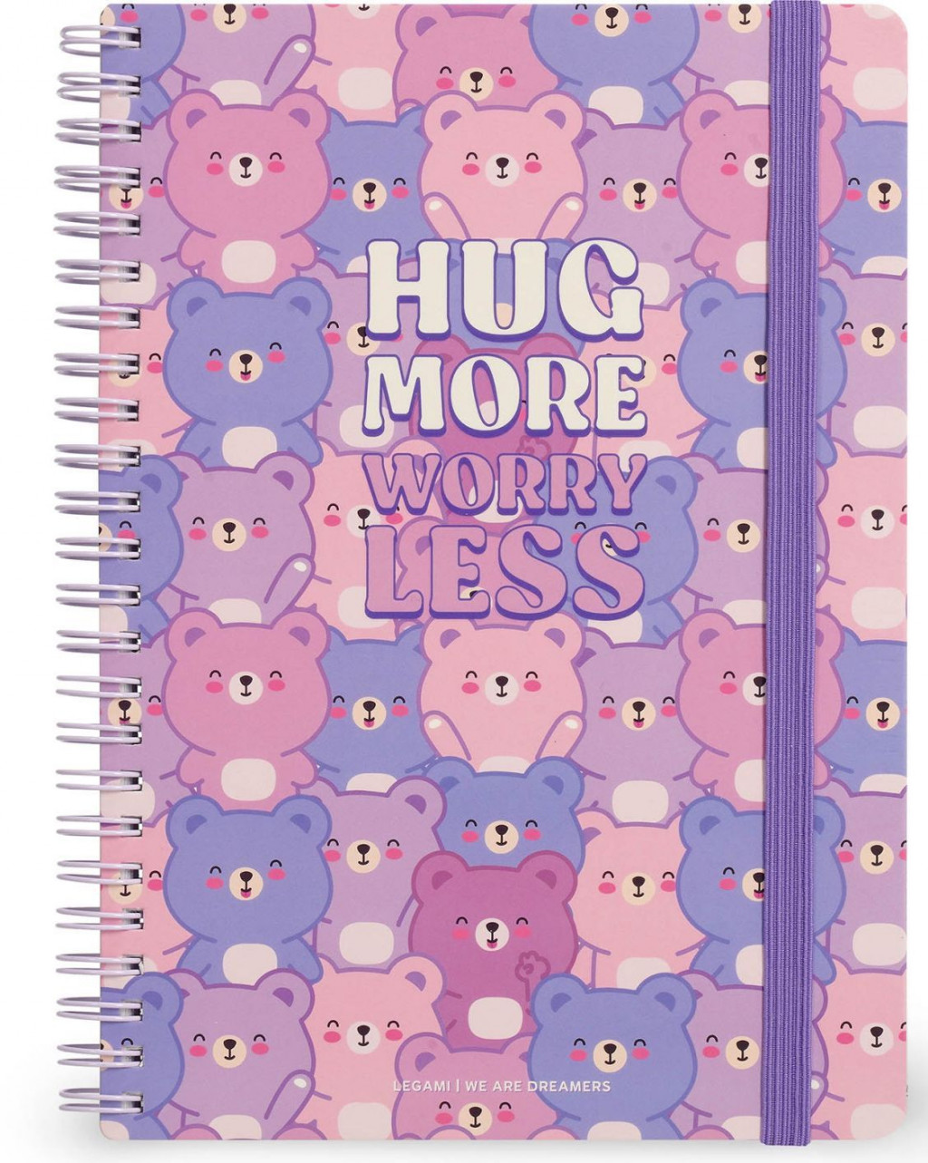 Legami Zápisník Legami Lined Spiral-Bound Notepad - Spiral Notebook - Large - Teddy Bear