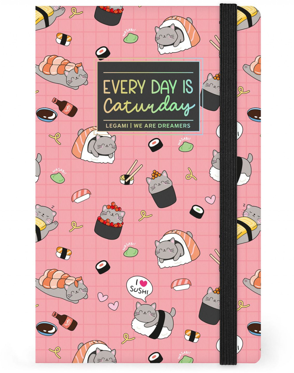 Legami Zápisník Legami Lined Notebook - Photo Notebook - Medium - Sushi Cat
