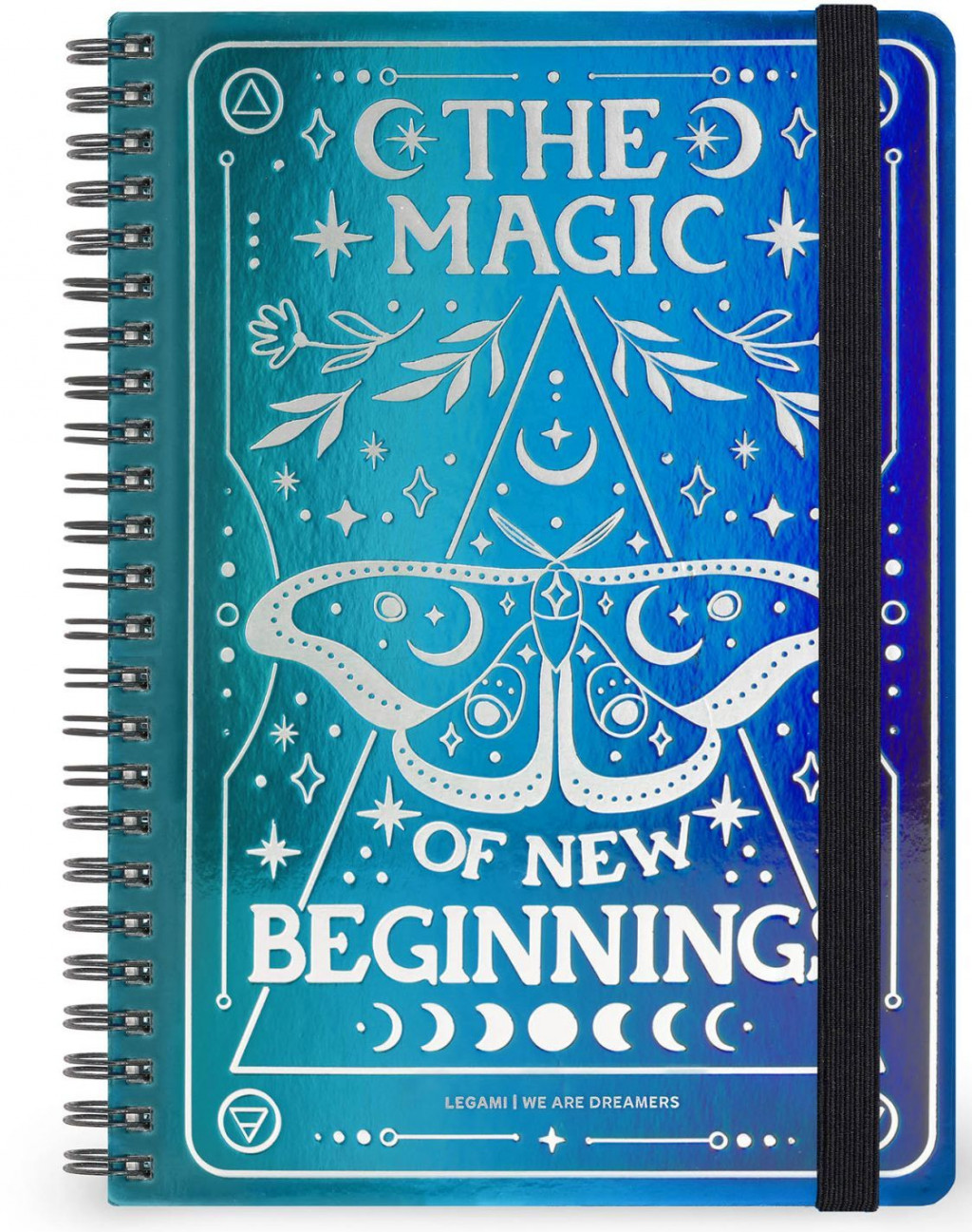 Legami Zápisník Legami Lined Spiral-Bound Notepad - Spiral Notebook - Large - Moth