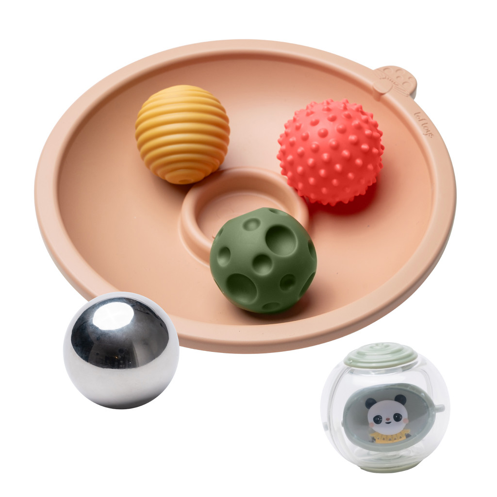 Taf Toys Misa s loptičkami pre hru na brušku