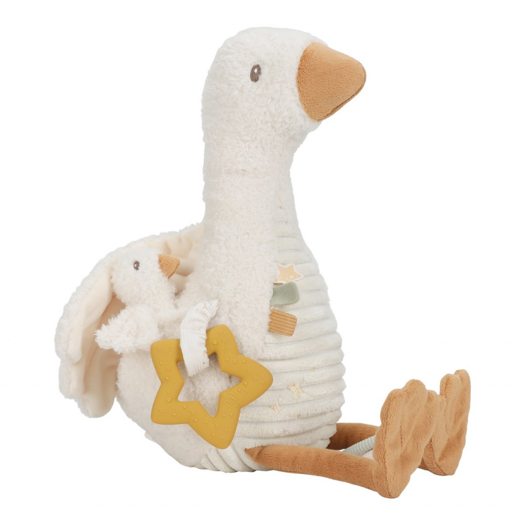 Little Dutch Husa plyšová s aktivitami Newborn Naturals