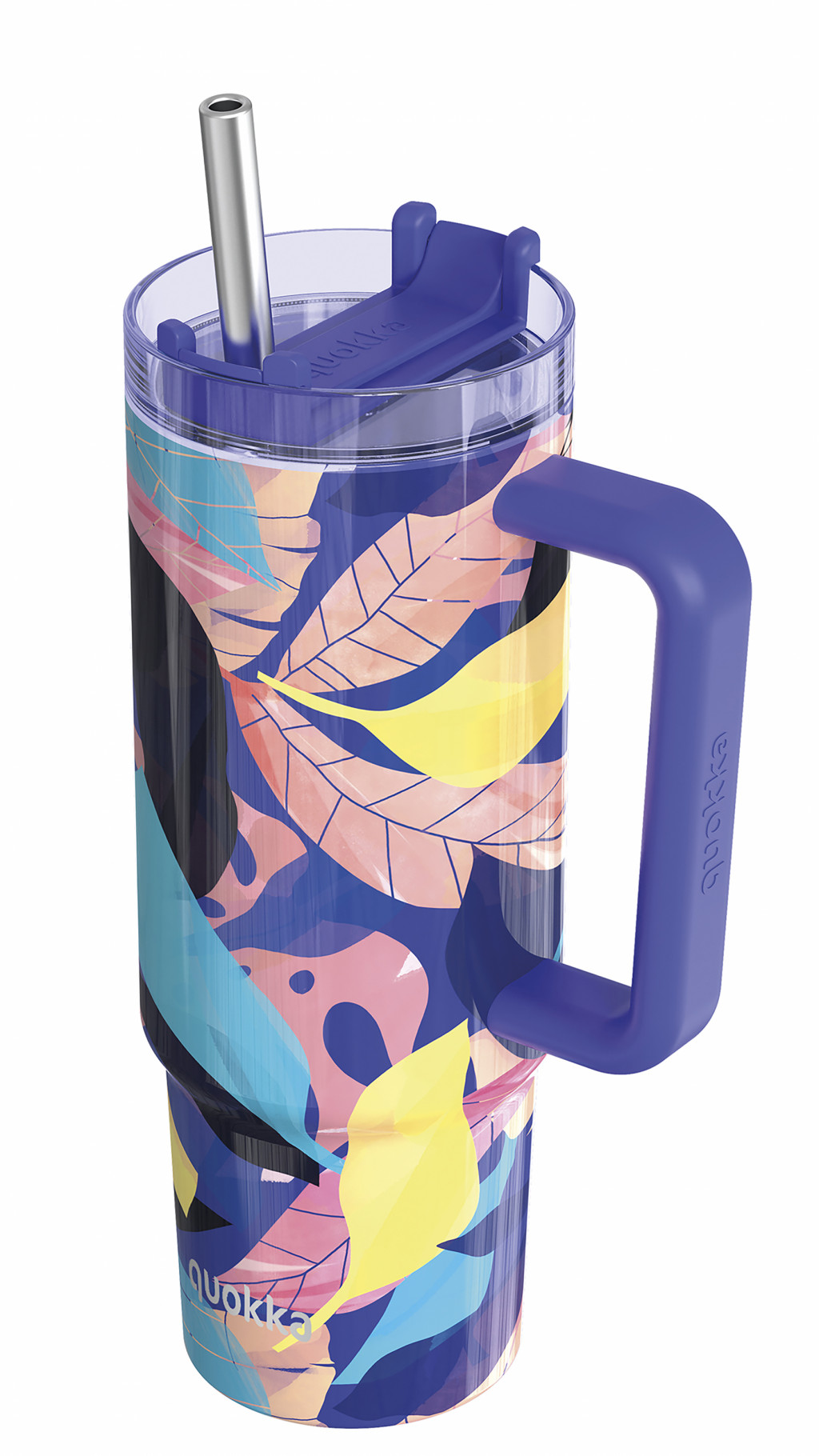 Quokka Nerezový termohrnček so slamkou Vibe Midnight Forest 880 ml