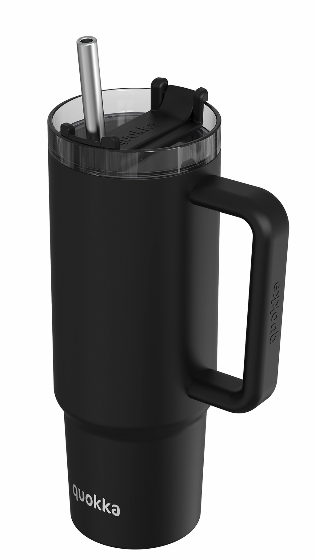 Quokka Nerezový termohrnček so slamkou Vibe Black 880 ml