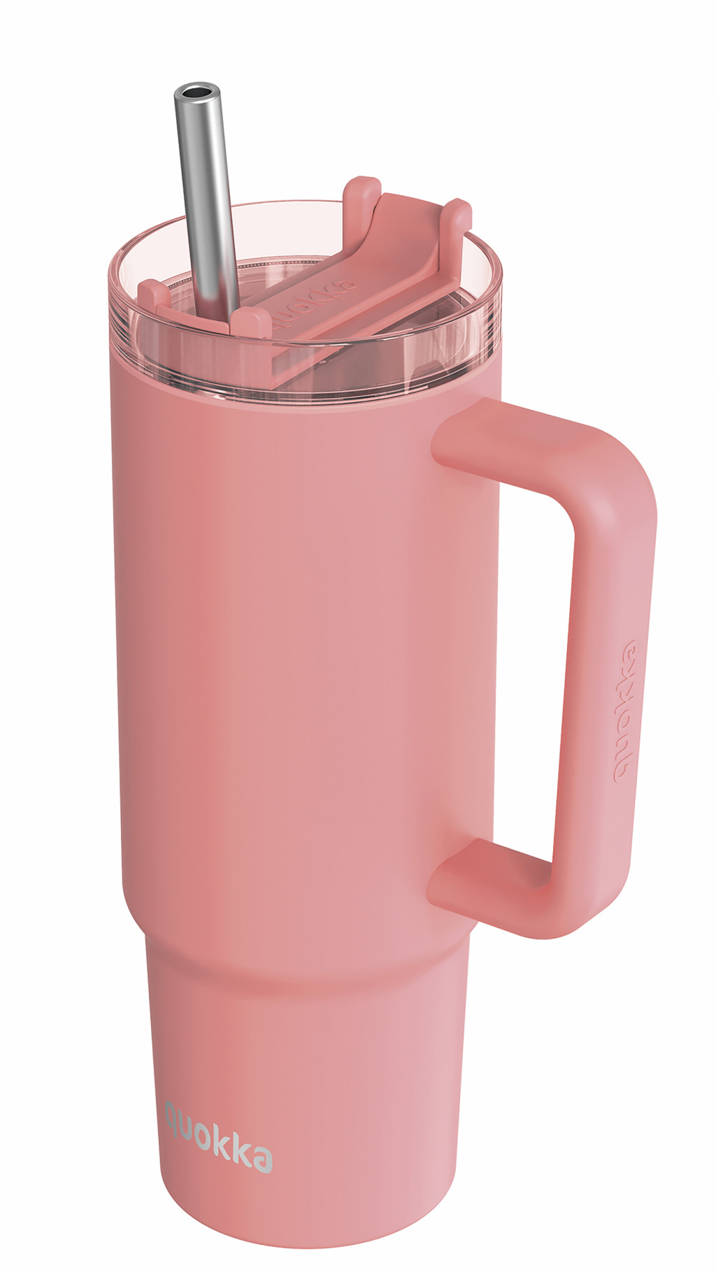 Quokka Nerezový termohrnček so slamkou Vibe Coral 880 ml