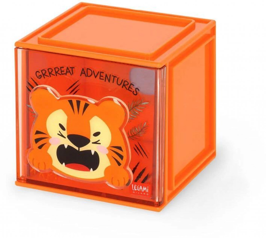 Legami Variabilný stolný organizér Legami Stationery Box - Tiger