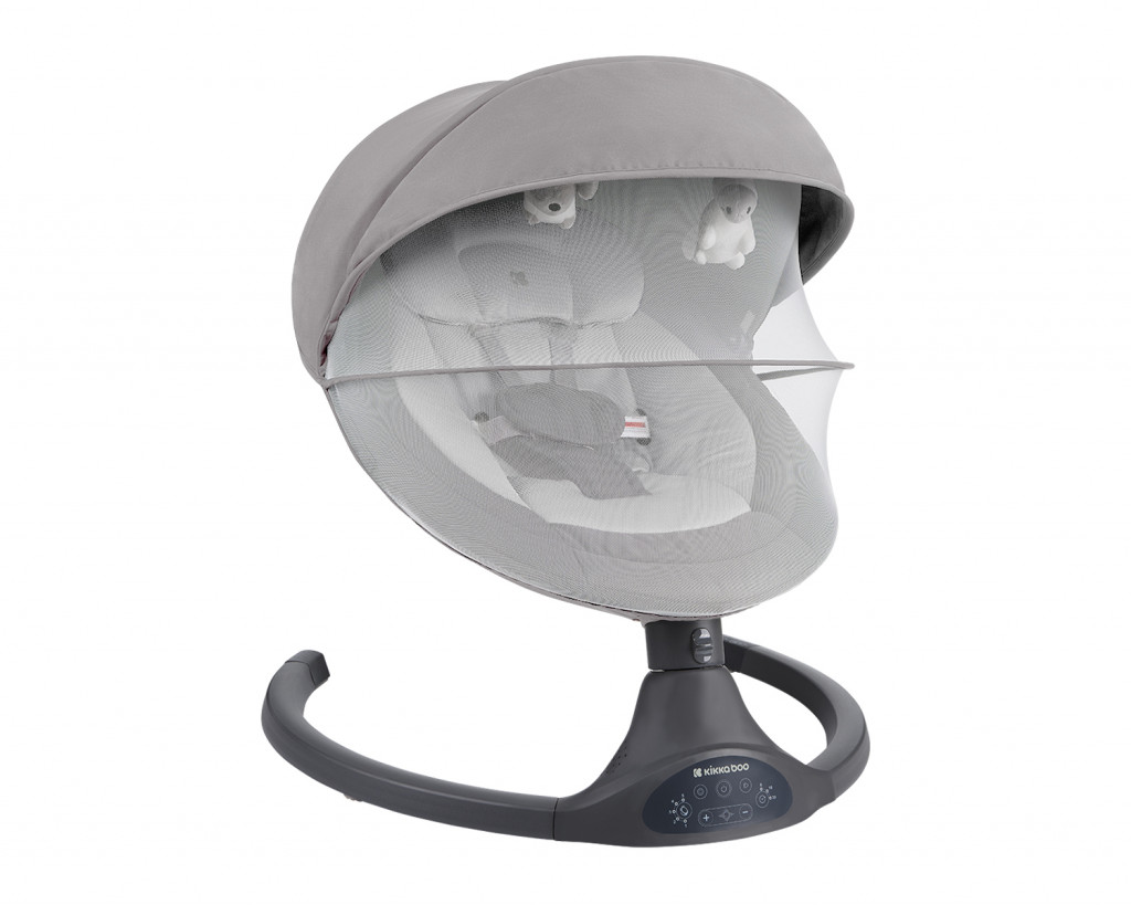 KikkaBoo Houpací lehátko elektrické Codie Light Grey