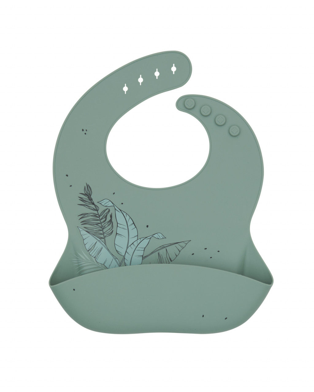 KikkaBoo Bryndák s kapsou Platinum Silicone Flora Sage