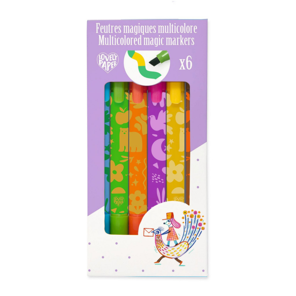 DJECO Viacfarebné magické fixky (6ks)