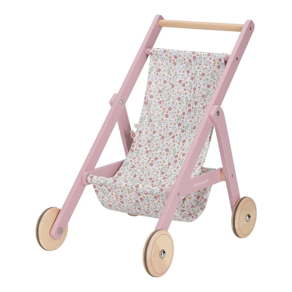 Little Dutch Kočárek pro panenky golfky dřevěné Pink