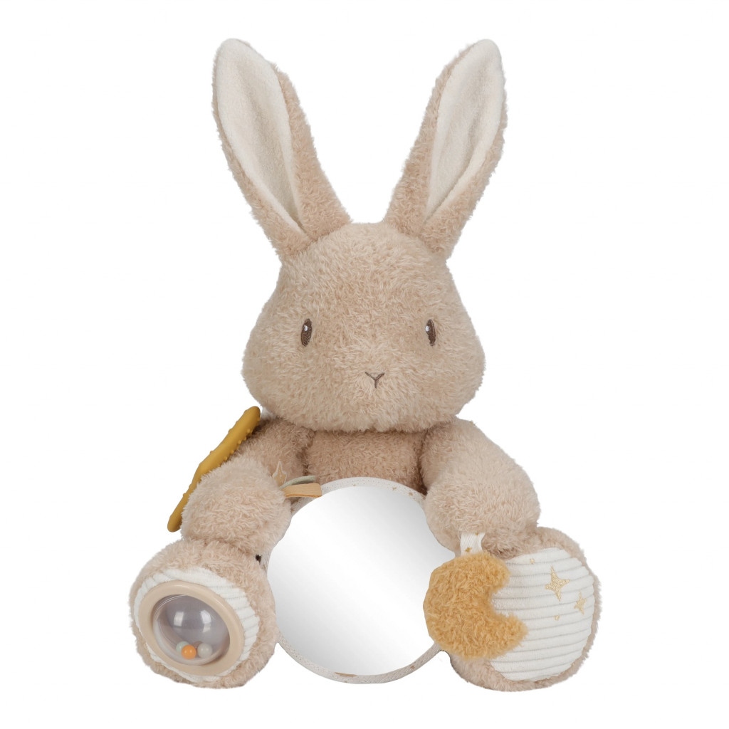 Little Dutch Králíček plyšový s aktivitami Newborn Naturals