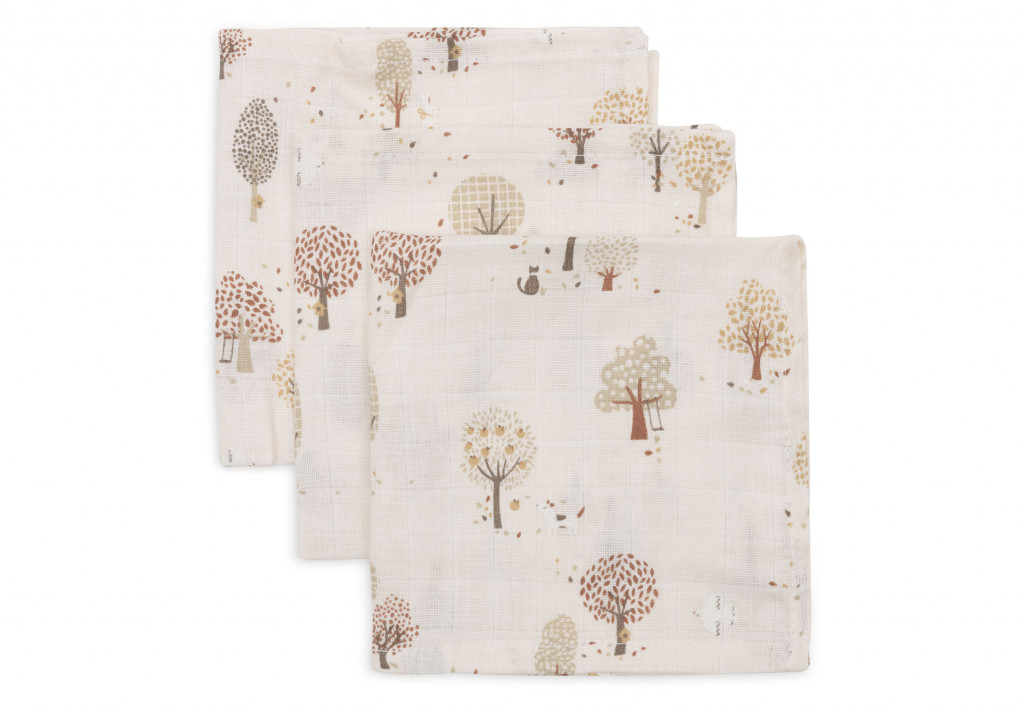 Jollein Ubrousky mušelínové 3 ks 31x31cm Tiny Park