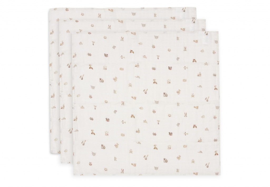 Jollein Pleny 3 ks 70x70 cm Animal Friends