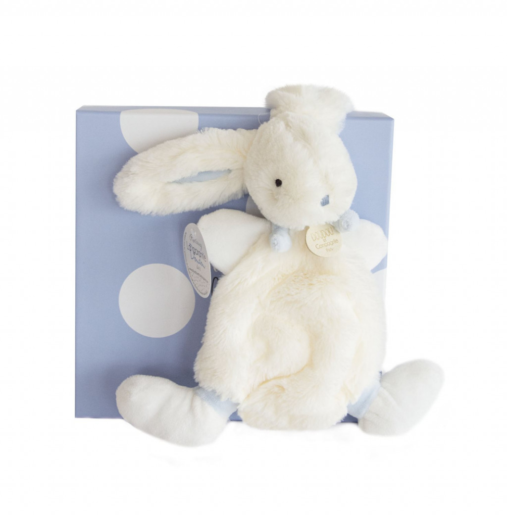 DouDou ET Compagnie Lapin Bonbon Zajačik modrý PM mojkáčik 26cm