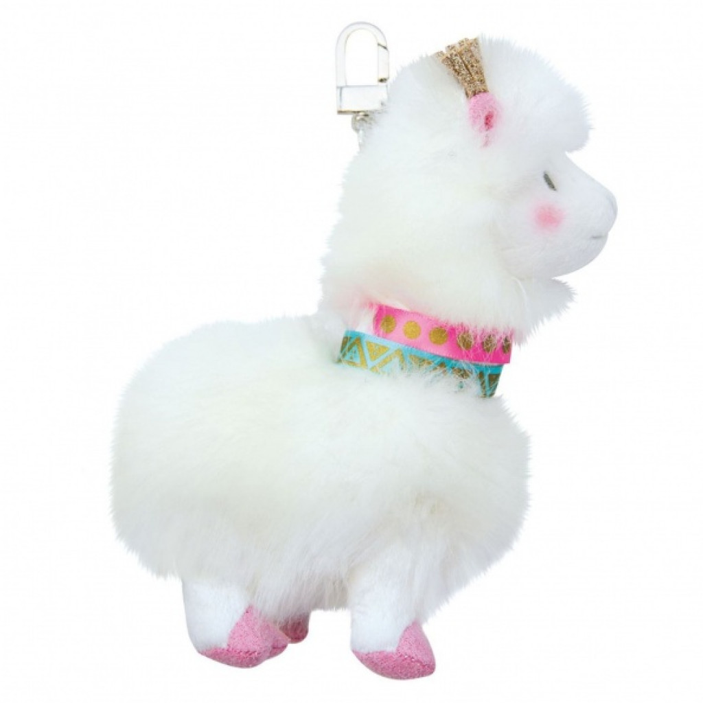 DouDou ET Compagnie Histoire d'Ours Lama biela kľúčenka 16cm