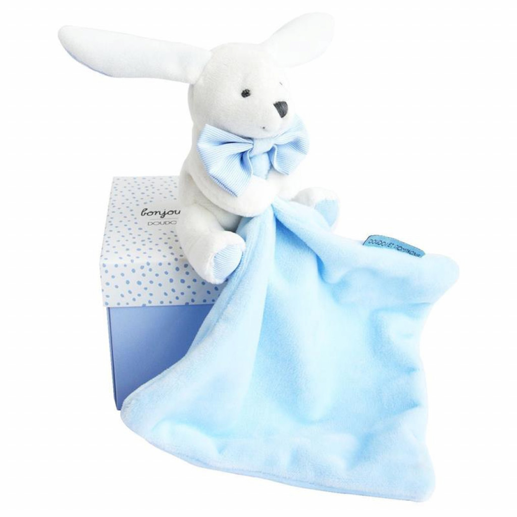 DouDou ET Compagnie Mojkáčik Zajačik v krabičke modrý
