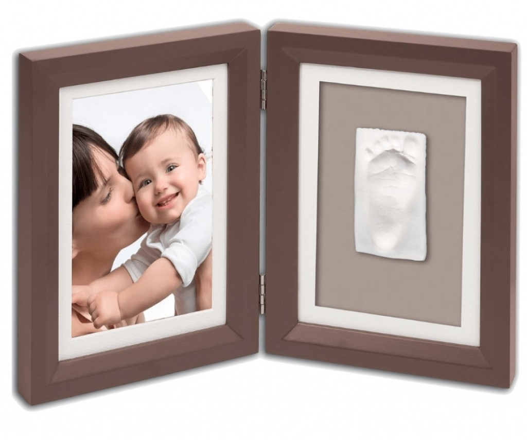 Baby Art Drevený rámček pre odtlačok My Baby Touch Simple Brown
