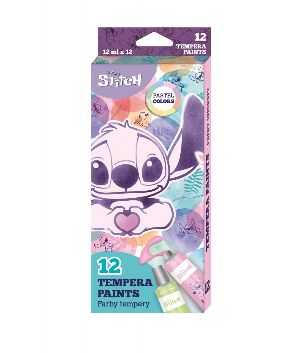 Coolpack Temperové farby Stitch Pastel 12 ks