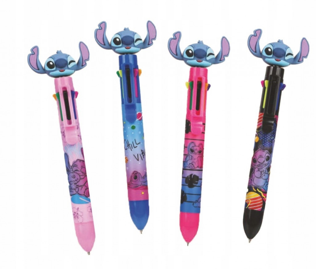 Coolpack Guľôčkové pero 8-farebné Stitch