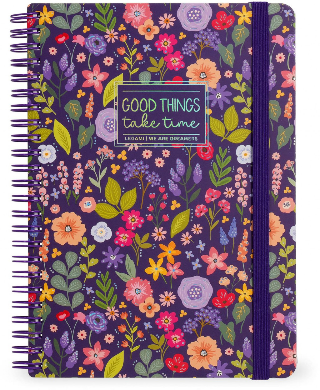 Legami Zápisník Legami Lined Spiral-Bound Notepad - Spiral Notebook - Maxi - Flowers