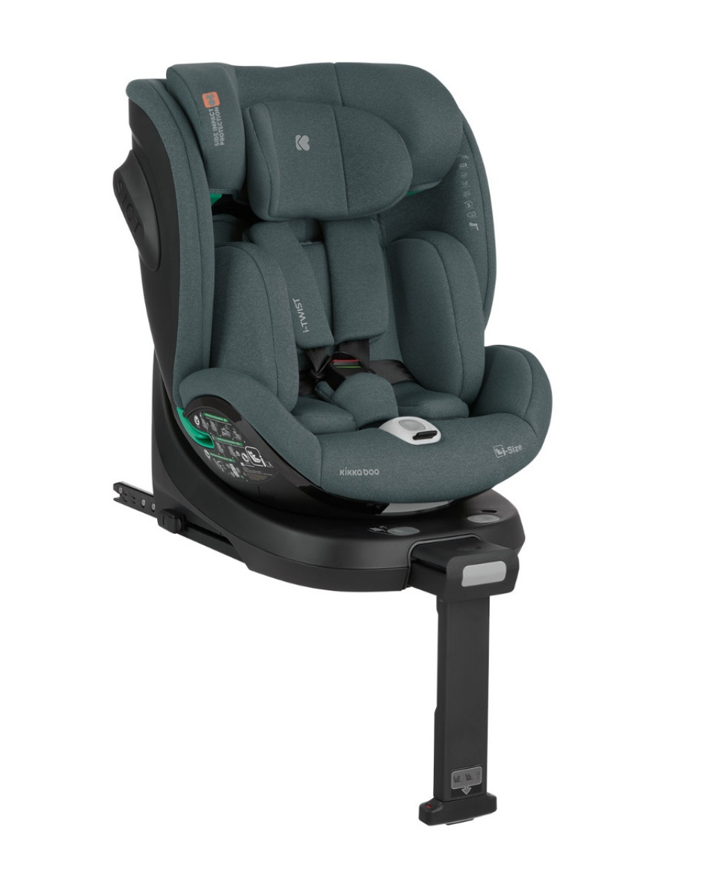 KikkaBoo Autosedačka 40-150 cm i-Twist i-SIZE Army Green