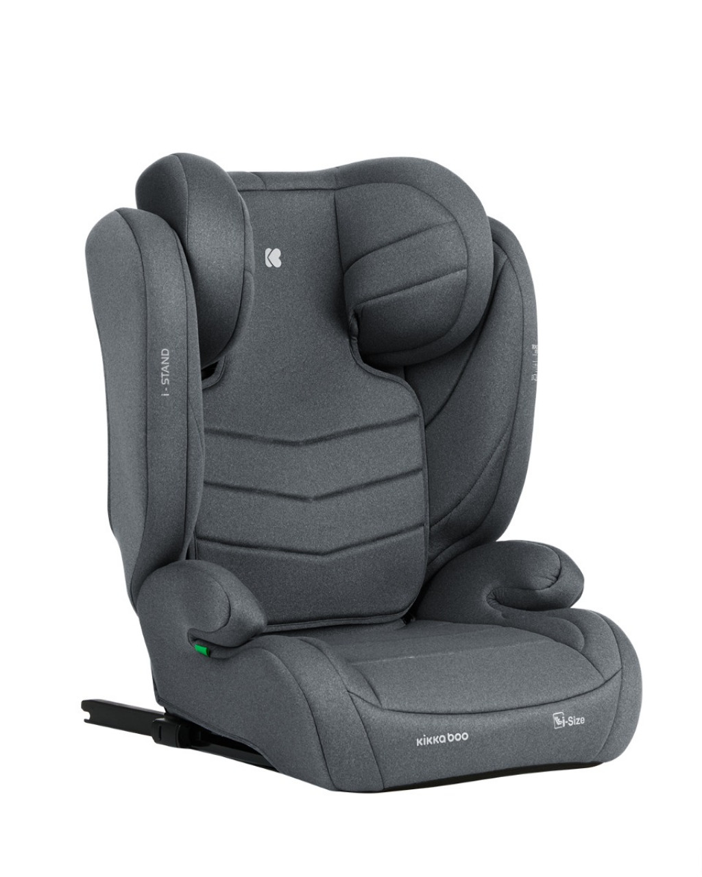 KikkaBoo Autosedačka 100-150 cm i-Stand i-SIZE Dark Grey