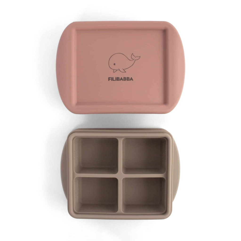 Filibabba Dvojbalenie misky na detskú výživu do mrazničky 4x65ml - rose mix