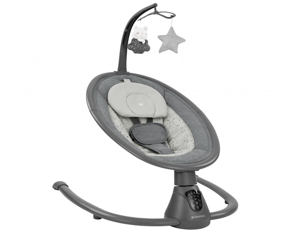 KikkaBoo Hojdacie lehátko elektrické Twiddle Grey