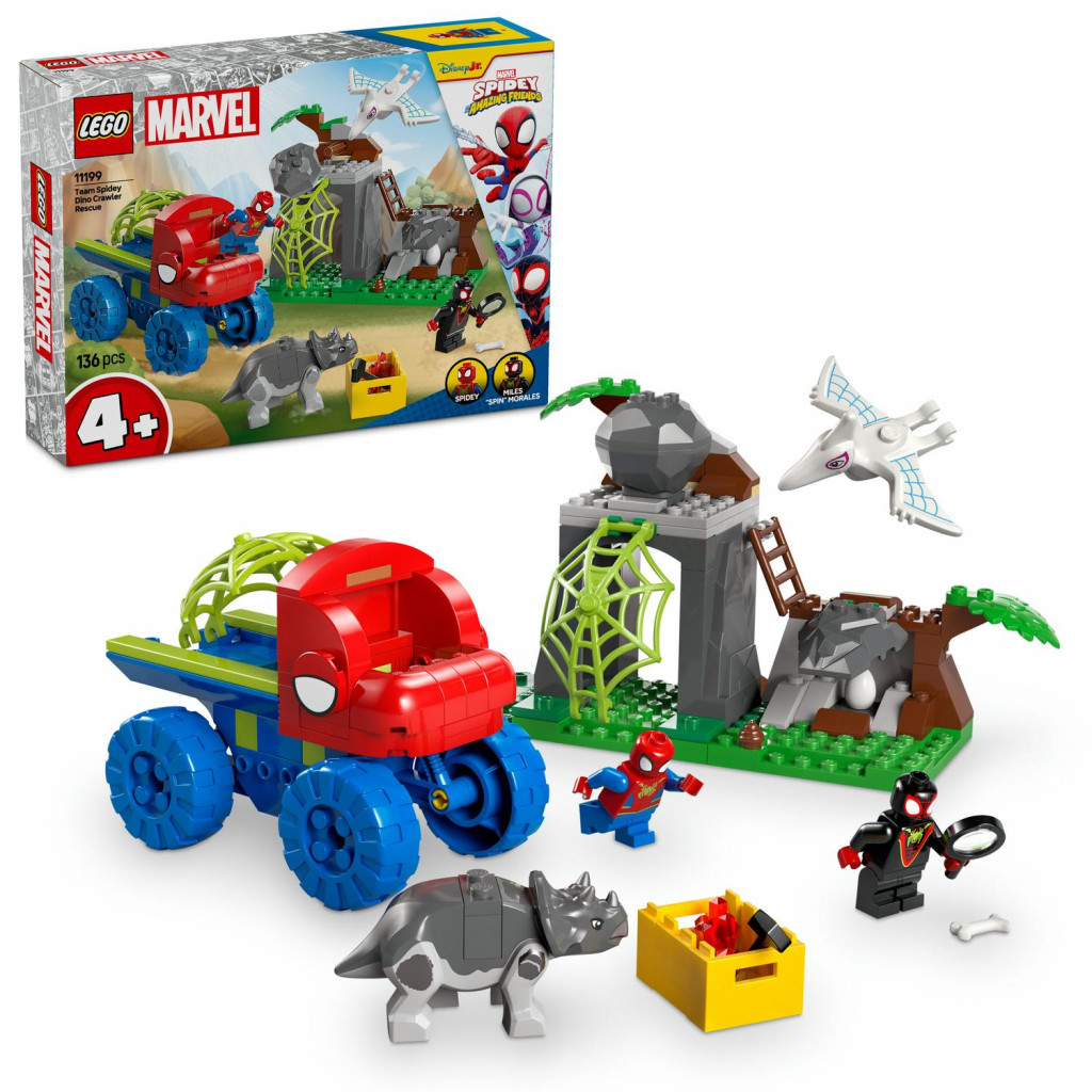 Lego® Spideyho tím a záchrana dinosaurov s truckom