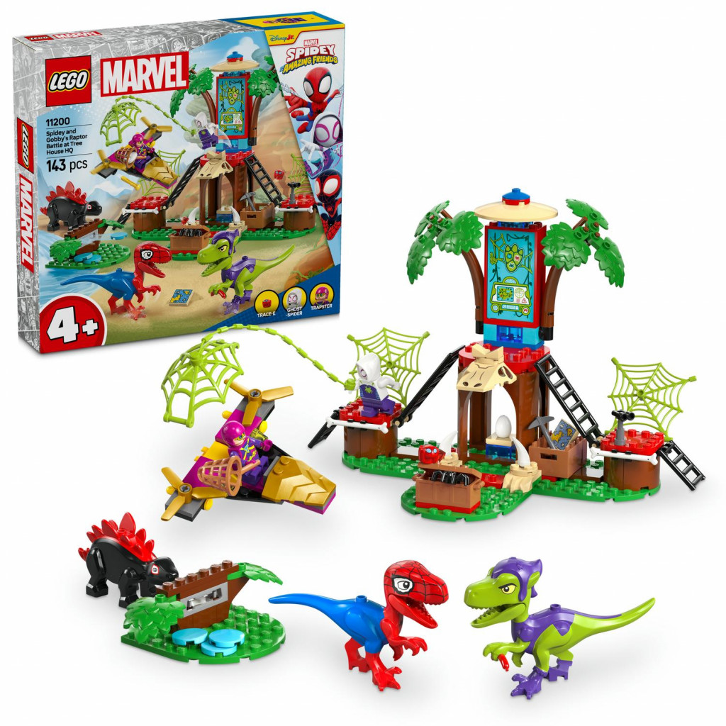 Lego® Spidey, Gobby a bitka raptorov v základni na strome