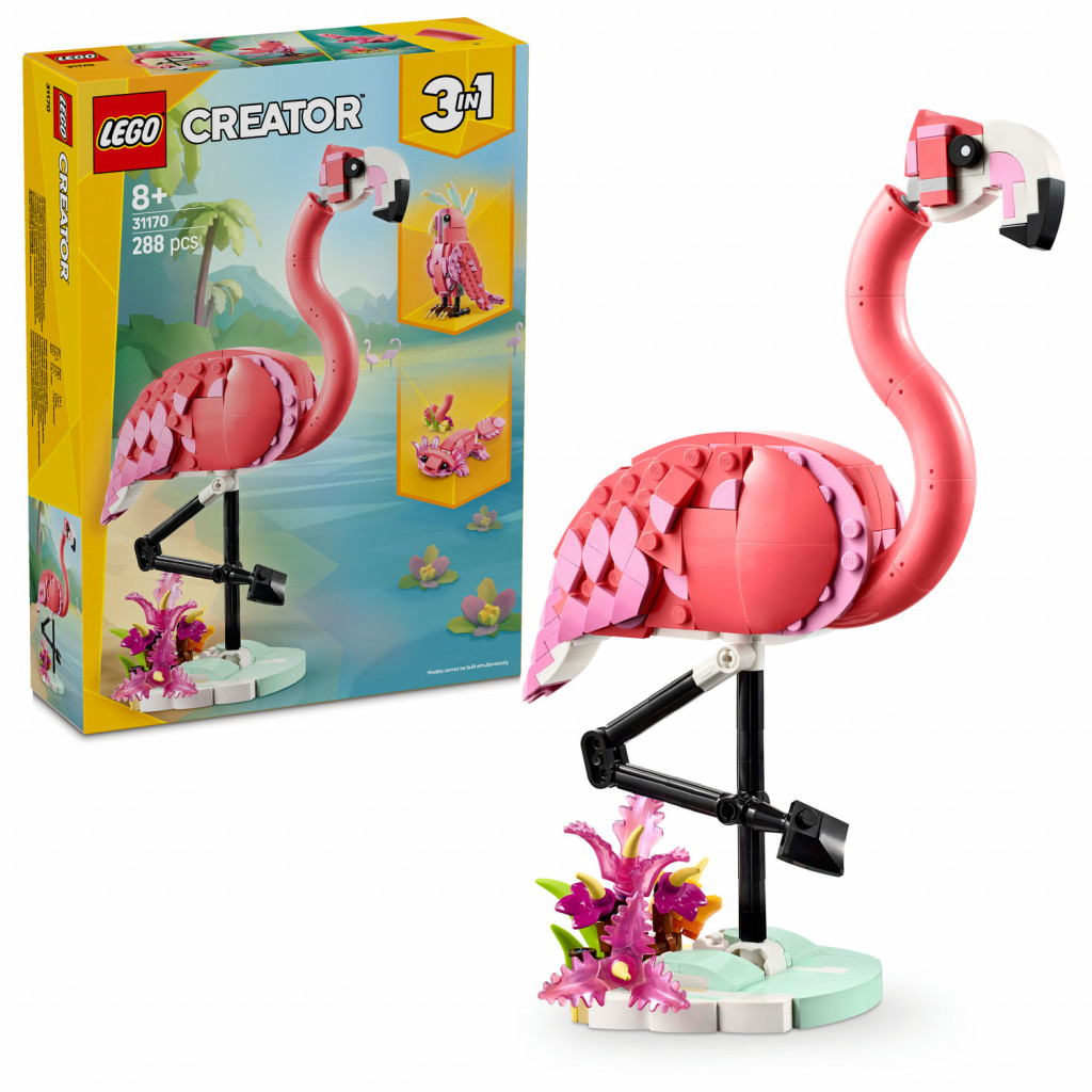 Lego® Divoké zvieratá: Ružový plameniak