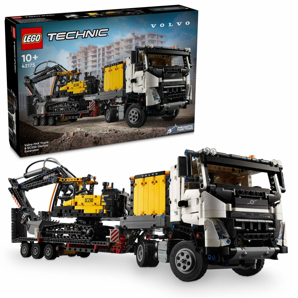 Lego® Nákladné auto Volvo FMX a elektrický bager EC230
