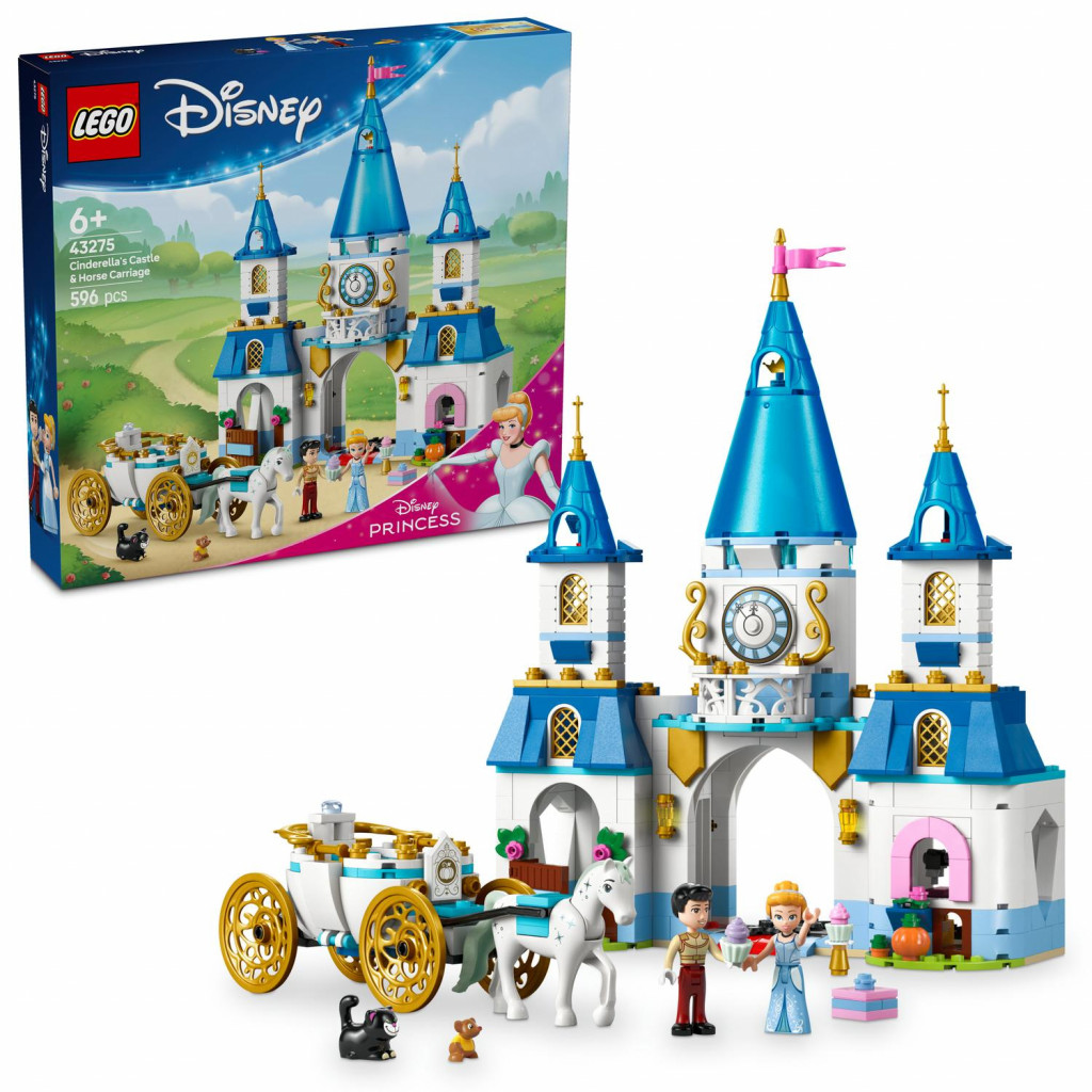 Lego® Popoluškin zámok a kočiar s koňmi
