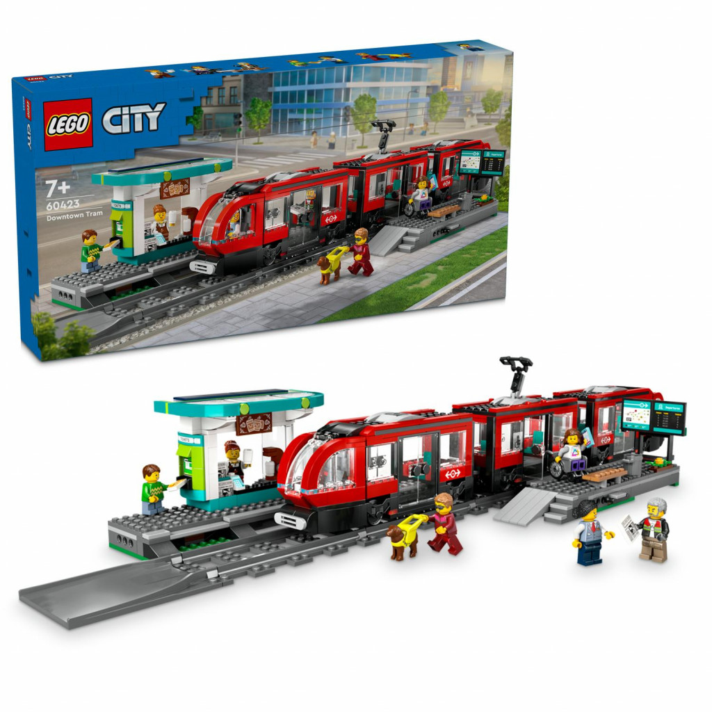 Lego® Električka a zastávka v centre mesta