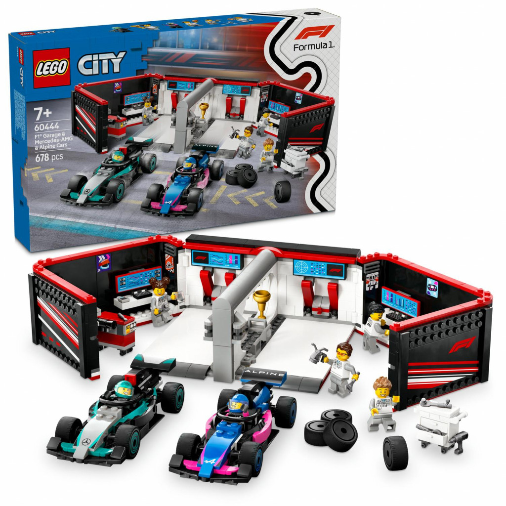 Lego® Garáž F1® a autá Mercedes-AMG a Alpine