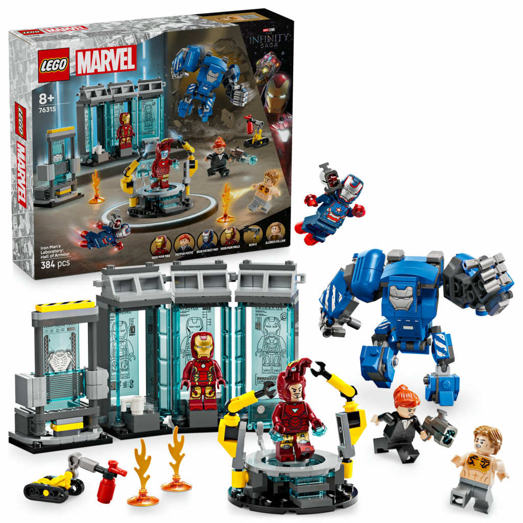 Lego® Iron Man a jeho laboratórium: Sieň brnenia