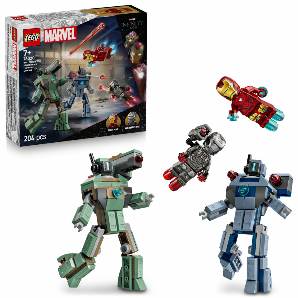 Lego® Iron Man a War Machine vs. Hammerove Drony